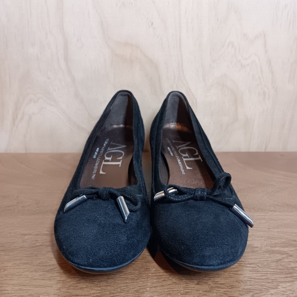 Attila Giusti Leombruni AGL Women's Kriston Heel Suede Pump Shoes Black 36.5 - Picture 3 of 11